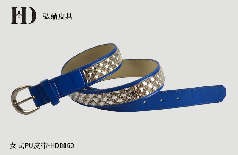 女式PU鑲水鉆腰帶HD8063